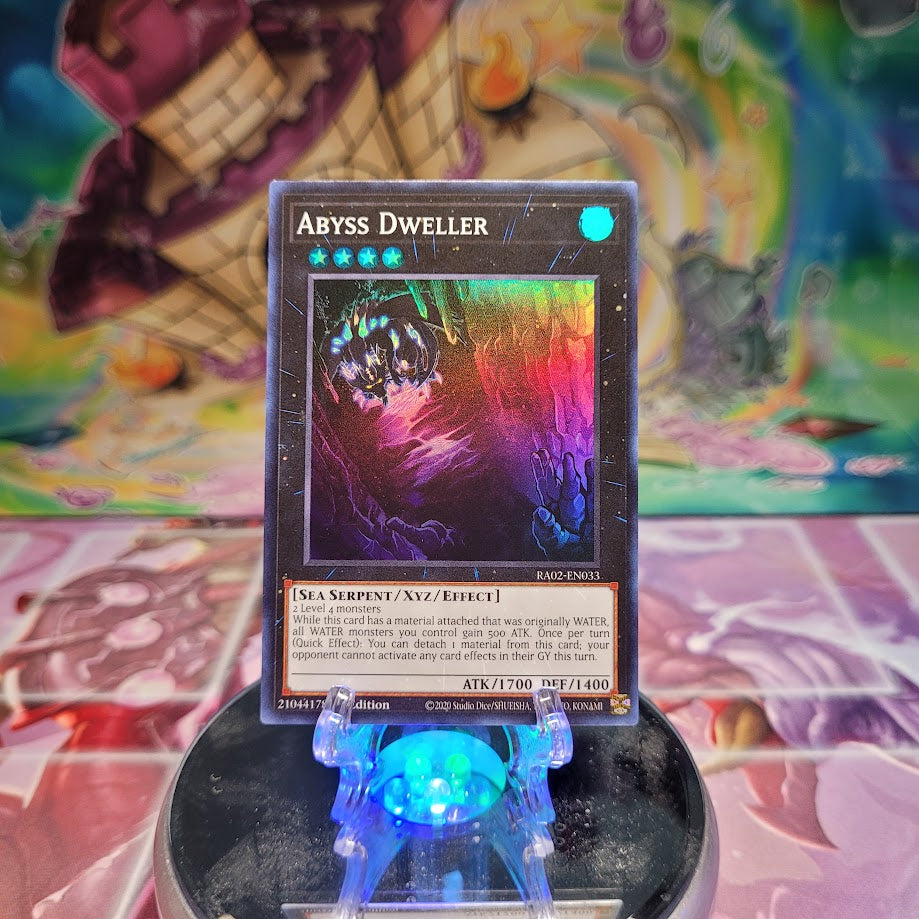 A Super Rare "Abyss Dweller" card from the Yugioh Set: Rarity Collection 2 (RA02).