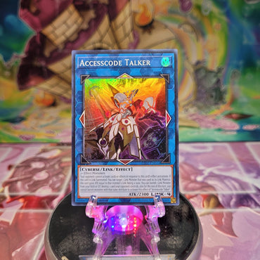 A Super Rare "Accesscode Talker" card from the Yugioh Set: Rarity Collection 2 (RA02).