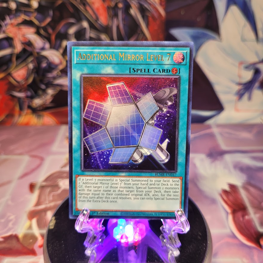 An Ultra Rare "Additional Mirror Level 7" card from the Yugioh Set: Battles of Legend: Monstrous Revenge.