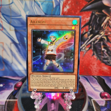 An Ultra Rare "Aileron" card from the Yugioh Set: Magnificent Mavens.