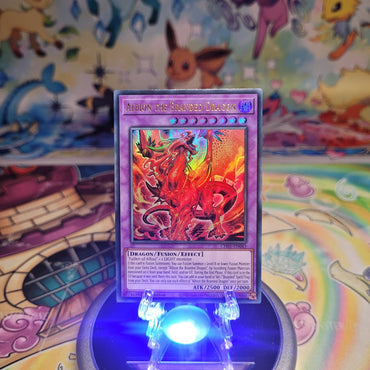 An Ultra Rare "Albion the Branded Dragon" card from the Yugioh Structure Deck: The Fallen & The Virtuous (CH01).
