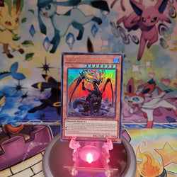An Ultra Rare "Albion the Shrouded Dragon" card from the Yugioh Structure Deck: The Fallen & The Virtuous (CH01).