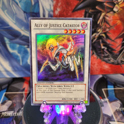 A Super Rare "Ally of Justice Catastor" card from the Yugioh 2013 Collector Tins (CT10).