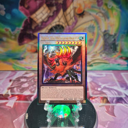 A Prismatic Ultimate Rare "Alpha, the Master of Beasts" card from the Yugioh Set: Rarity Collection 1 (RA01).