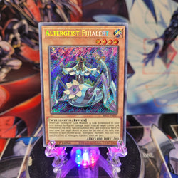  A Secret Rare "Altergeist Fijialert" card from the Yugioh Set: Brothers of Legend.