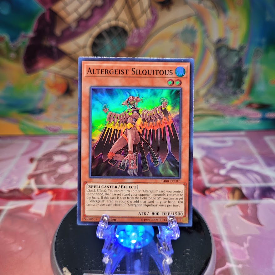  A Super Rare "Altergeist Silquitous" card from the Yugioh Set: Circuit Break.