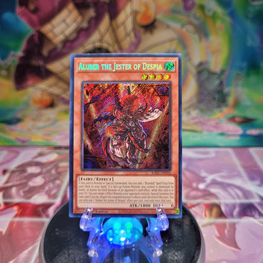 A Secret Rare "Aluber the Jester of Despia" card from the Yugioh Set: Rarity Collection 2 (RA02).