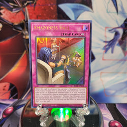 An Ultra Rare "Amazoness Hall" card from the Yugioh Set: Battles of Legend: Crystal Revenge.