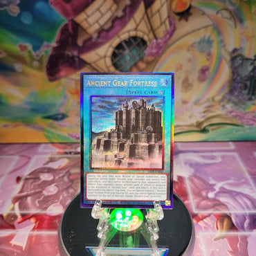 A Prismatic Ultimate Rare "Nemeses Flag" card from the Yugioh Set: Quarter Century Bonanza (RA03).