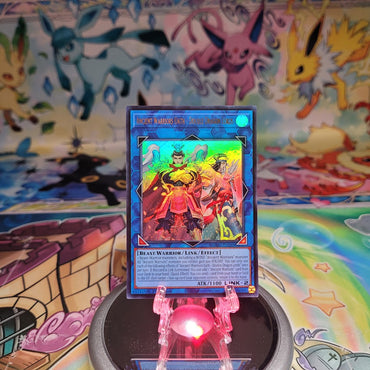 An Ultra Rare "Ancient Warriors Oath - Double Dragon Lords" card from the Yugioh Set: Magnificent Monsters (MAMO).