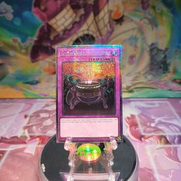 A Quarter Century Secret Rare "Anti-Spell Fragrance" card from the Yugioh Set: Rarity Collection 2 (RA02).