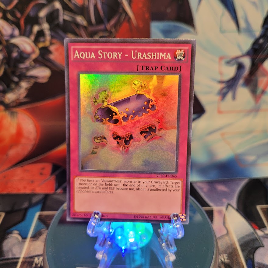 A Super Rare "Aqua Story - Urashima" card from the Yugioh Set: Dragons of Legend 2.