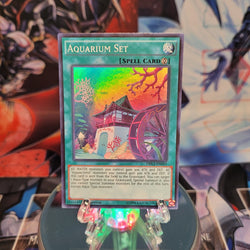 A Super Rare "Aquarium Set" card from the Yugioh Set: Dragons of Legend 2.