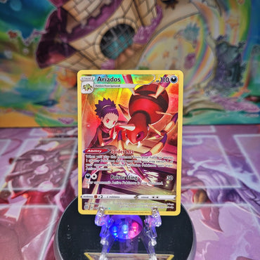 A Secret Rare "Ariados" (TG09/TG30) card from the Pokemon Set: Brilliant Stars.