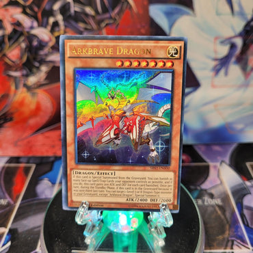 An Ultra Rare "Arkbrave Dragon" card from the Yugioh Structure Deck: Rise of the True Dragons.