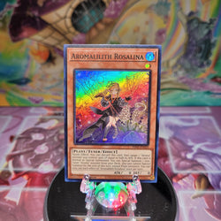 A Super Rare "Aromalilith Rosalina" card from the Yugioh Set: Phantom Nightmare.