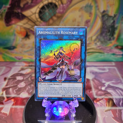 A Super Rare "Aromalilith Rosemary" card from the Yugioh Set: Phantom Nightmare.