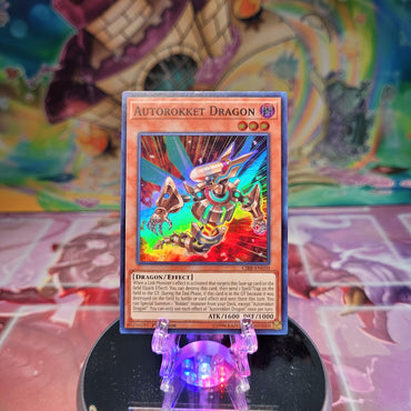 A Super Rare "Autorokket Dragon" card from the Yugioh Set: Circuit Break.