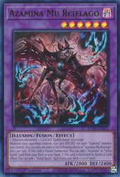 An Ultra Rare "Azamina Mu Rcielago" card from the Yugioh Set: Rage of the Abyss (ROTA).