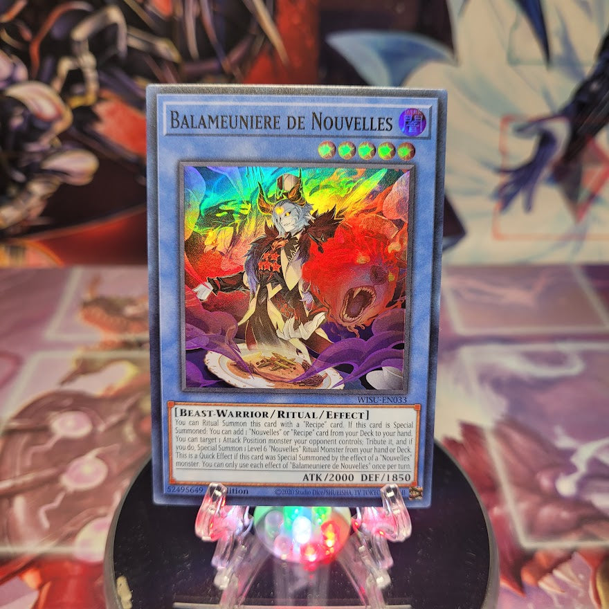 A Super Rare "Balameuniere De Nouvelles" card from the Yugioh Set: Wild Survivors.