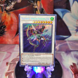 A Secret Rare "Battlewasp - Hama the Conquering Bow" card from the Yugioh Set: Battles of Legend: Hero's Revenge.