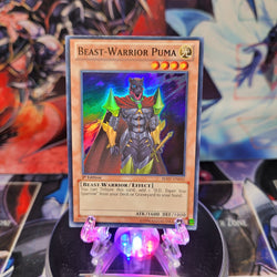 A Super Rare "Beast-Warrior Puma" card from the Yugioh Set: Hidden Arsenal 7: Knight of Stars.