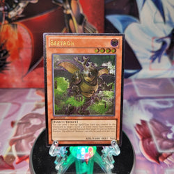 An Ultimate Rare "Beetron" card from the Yugioh Set: Galactic Overlord (GAOV).