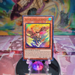 An Ultra Rare "Blackwing - Chinook the Snow Blast" card from the Yugioh 25th Anniversary Dueling Heroes Mega-Tin Mega Pack.