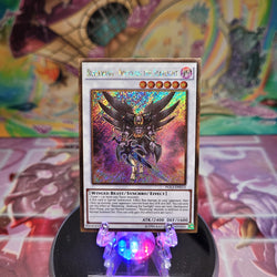 A Gold Secret Rare "Blackwing - Nothung the Starlight" card from the Yugioh set: Premium Gold: Return of the Bling.