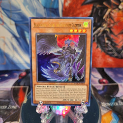 An Ultra Rare "Blackwing - Sudri the Phantom Glimmer" card from the Yugioh Set: Darkwing Blast.