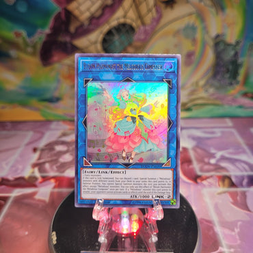 An Ultra Rare "Bloom Harmonist the Melodious Composer" card from the Yugioh Set: Duel Overload.