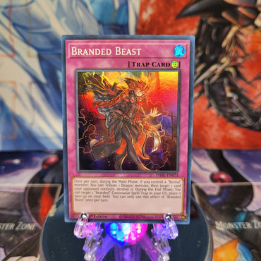 A Super Rare "Branded Beast" card from the Yugioh Set: Darkwing Blast.