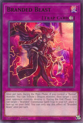 An Ultra Rare "Branded Beast" card from the Yugioh Structure Deck: The Fallen & The Virtuous (CH01).