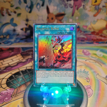 An Ultra Rare "Branded Bond" card from the Yugioh Structure Deck: The Fallen & The Virtuous (CH01).