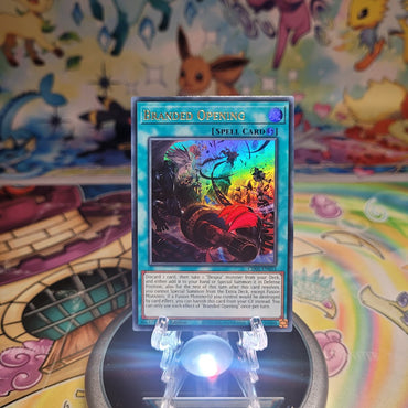 An Ultra Rare "Branded Opening" card from the Yugioh Structure Deck: The Fallen & The Virtuous (CH01).