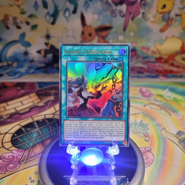An Ultra Rare "Branded Regained" card from the Yugioh Structure Deck: The Fallen & The Virtuous (CH01).