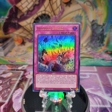 An Ultra Rare "Branded Sword" card from the Yugioh Set: Battles of Legend: Terminal Revenge.