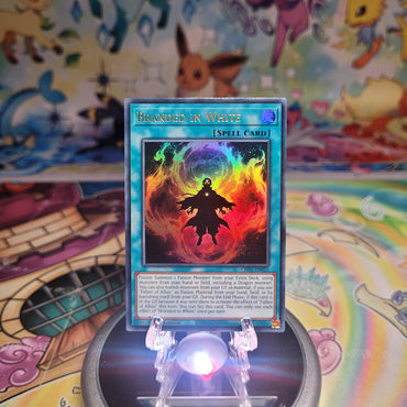 An Ultra Rare "Branded in White" card from the Yugioh Structure Deck: The Fallen & The Virtuous (CH01).