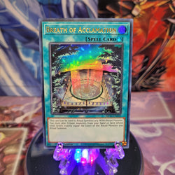 An Ultra Rare "Breath of Acclimation" card from the Yugioh 2022 Tin of the Pharaoh's Gods Set (MP22).