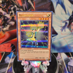 An Ultra Rare "Brohunder" card from the Yugioh Set: Duelist Saga.