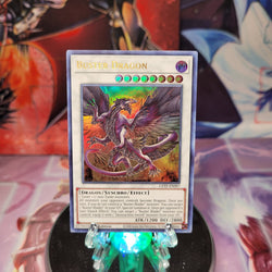 An Ultra Rare "Buster Dragon" card from the Yugioh Set: Ghosts From the Past.