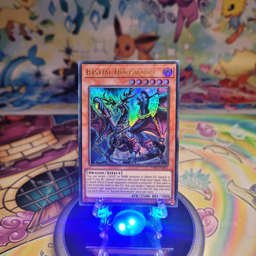 An Ultra Rare "Bystial Druiswurm" card from the Yugioh Structure Deck: The Fallen & The Virtuous (CH01).