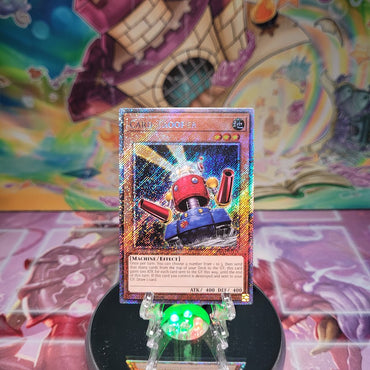 A Platinum Secret Rare "Card Trooper" card from the Yugioh Set: Quarter Century Bonanza (RA03).