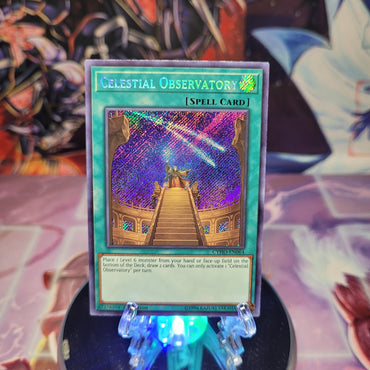 A Secret Rare "Celestial Observatory" card from the Yugioh Set: Cybernetic Horizon.