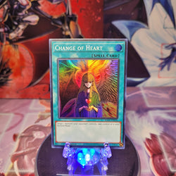 A Super Rare "Change of Heart" card from the Yugioh Set: Rarity Collection 1 (RA01).