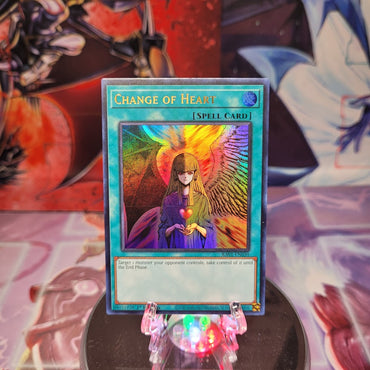 An Ultra Rare "Change of Heart" card from the Yugioh Set: Rarity Collection 1 (RA01). 