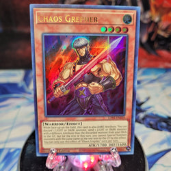  An Ultra Rare "Chaos Grepher" card from the Yugioh Set: Ghosts From the Past: The 2nd Haunting (GFP2).