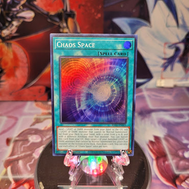 A Super Rare "Chaos Space" card from the Yugioh Set: Rarity Collection 1 