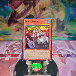 An Ultra Rare "Chaos Witch" card from the Yugioh Set: 25th Anniversary Tin: Dueling Mirrors.