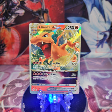 An Ultra Rare "Charizard Vstar" (018/172) card from the Pokemon Set: Brilliant Stars.